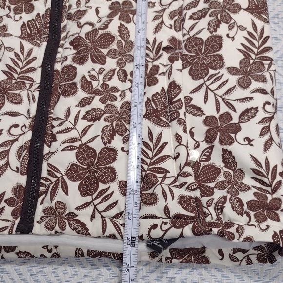 Floral Women's  Jacket - Brown and Cream - Picture 9 of 15